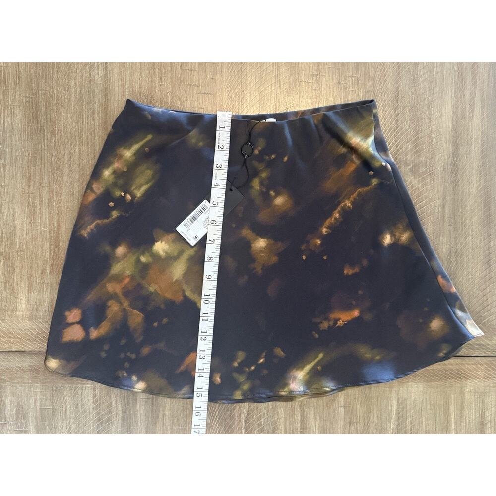NWT Gianni Bini Charlie Blur Satin Black Desert Mini Skirt Womens Size Small $79 - Picture 10 of 15